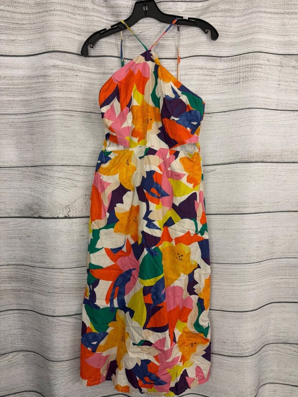 Walter Baker Multicolor Floral Strappy Halter Midi Dress Size 6